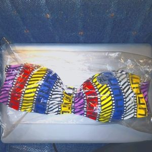 Forever 21 Geometric Multi Bikini Top NWT